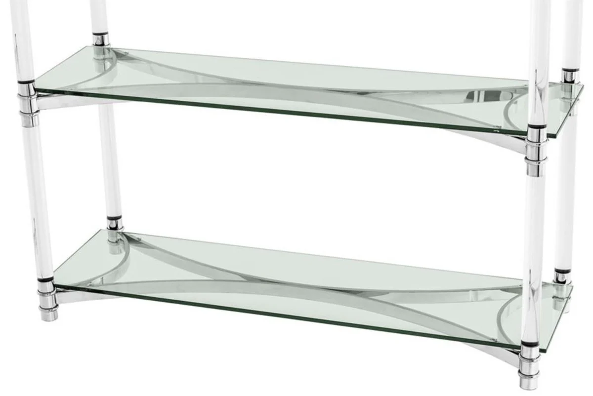 Living room cupboard / shelf cupboard silver 117 x 41 x H. 200 cm - luxury furniture