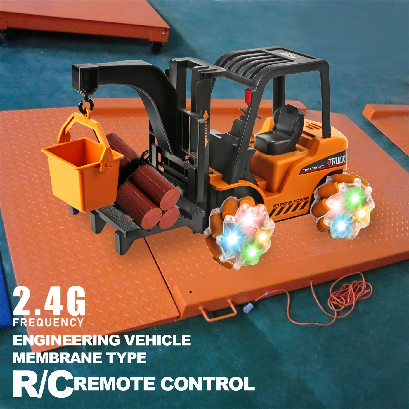 Ferngesteuerter Gabelstapler: Frontlader-Konstruktion im Maßstab 1:18 mit 4WD-RC-Drift-Car, 360°-Drehung und Programmierfunktion – perfektes Geschenk für Kinder!