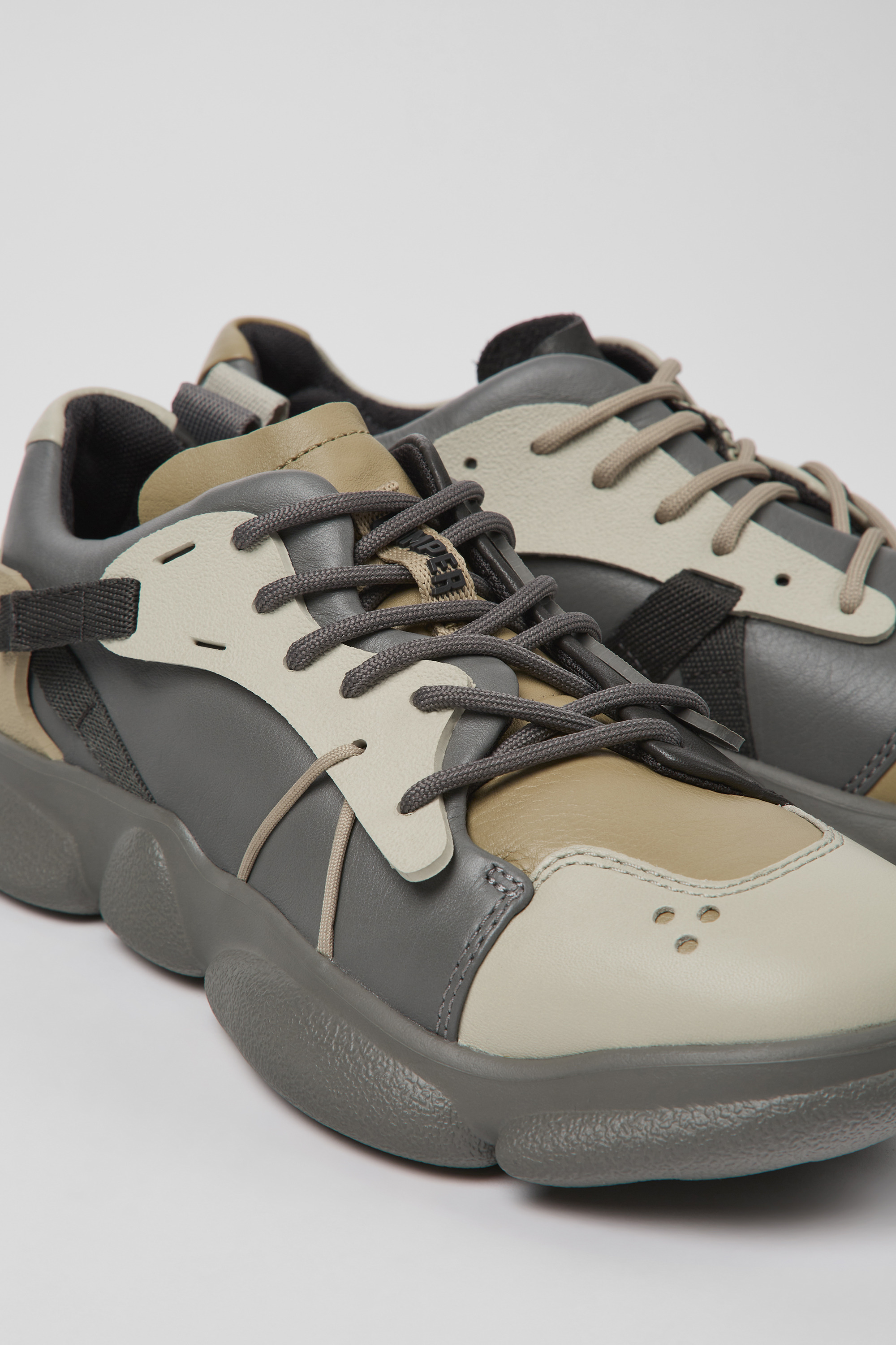 Twins - Mehrfarbiges Leder und Textil Sneaker für Damen