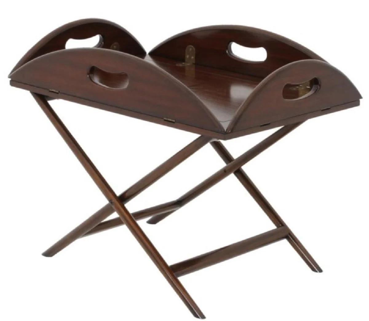 Luxury coffee table / tray dark brown 87 x 66 x H. 42 cm - Oval mahogany living room table - Serving table - Luxury furniture