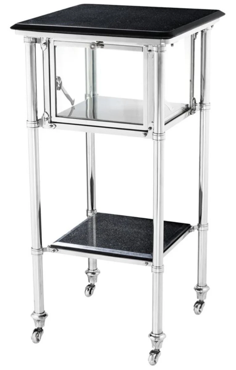 Luxury side table on wheels 39 x 39 x H. 80 cm - Hotel Accessories