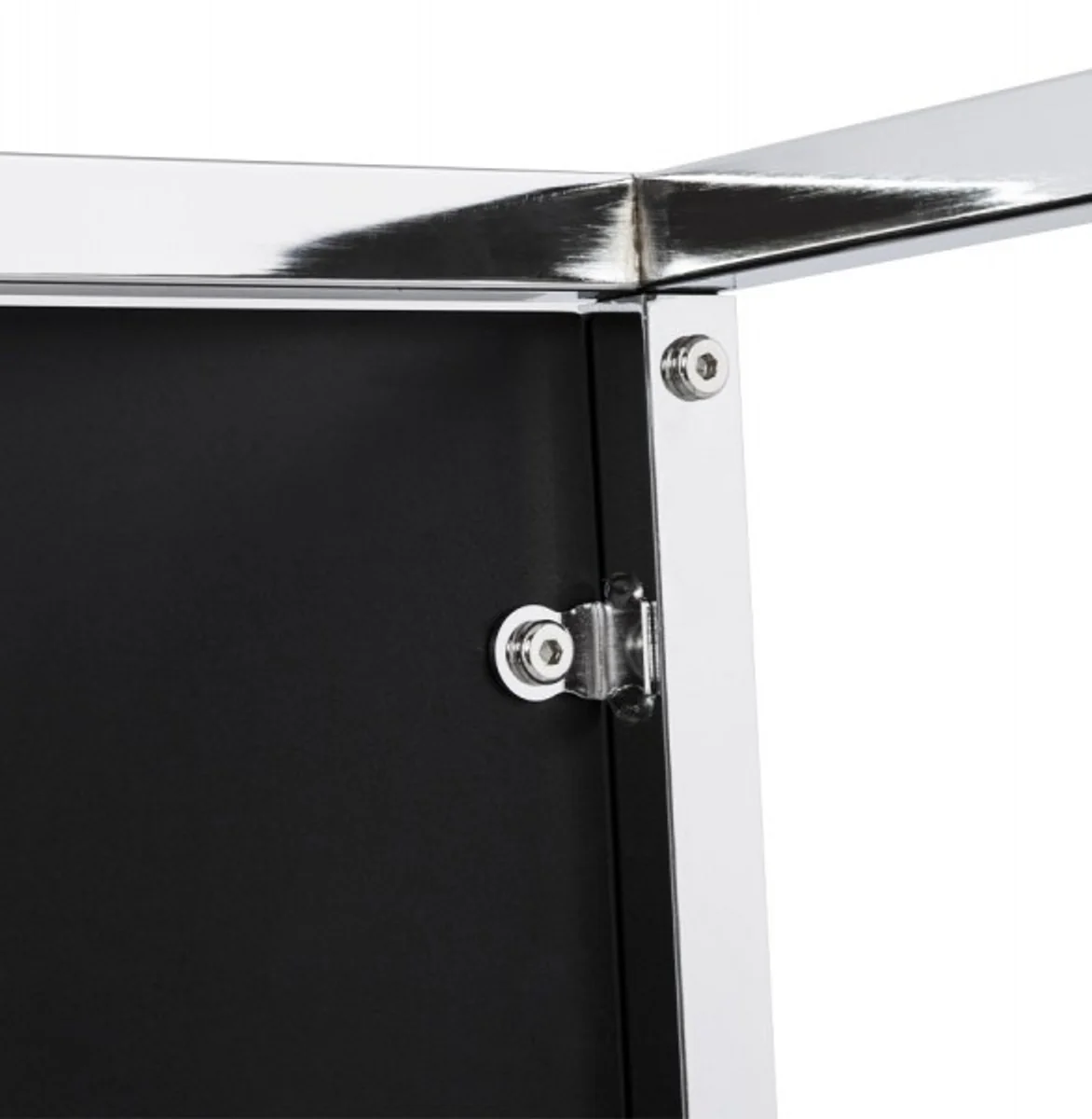 Designer side table black / chrome 42 x 42 x 44 cm - table - hotel cafe restaurant practice law firm furnishings