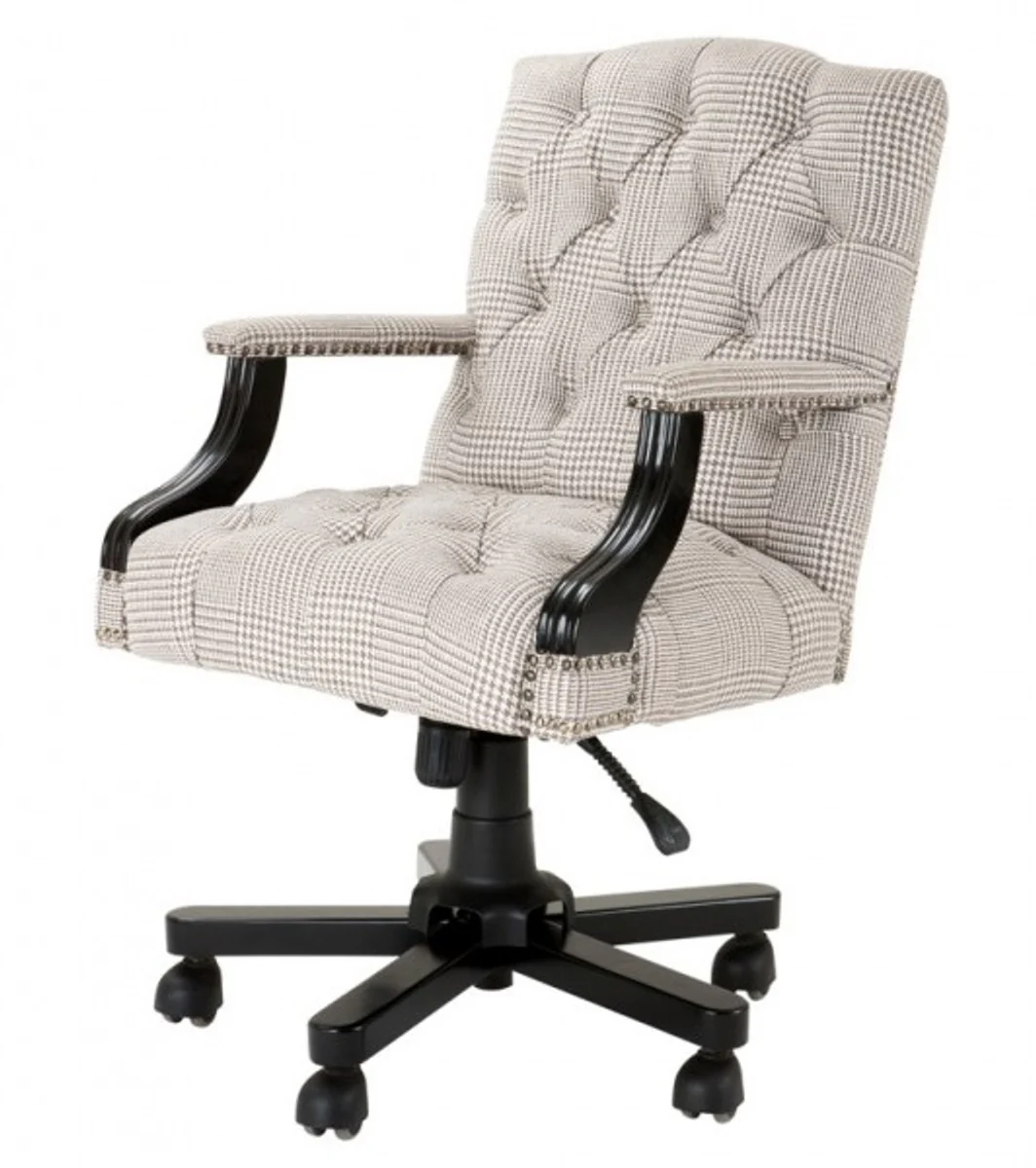 Luxury Executive Office Chair Cream / Brown Swivel Chair Desk Chair - Executive Chair