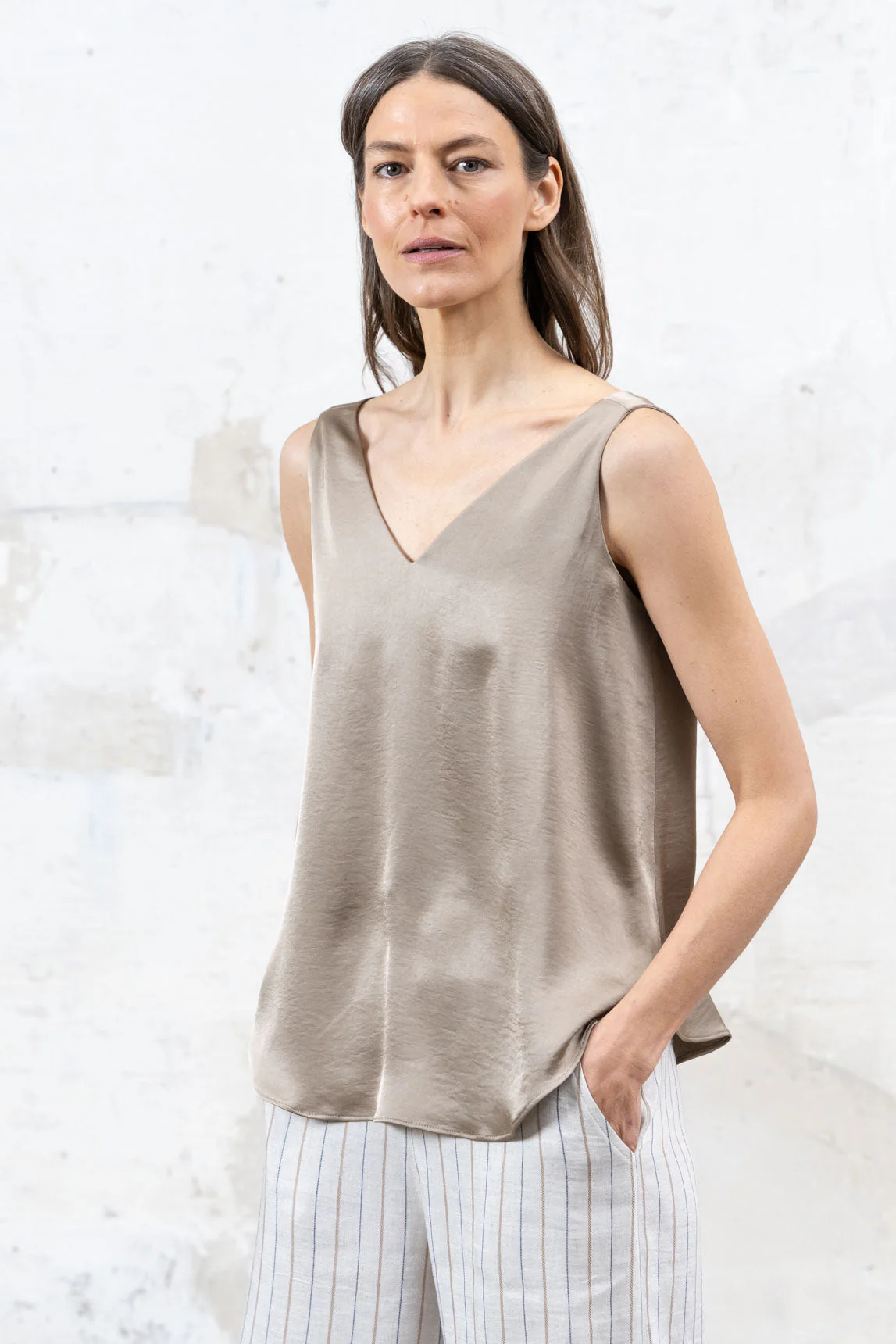 Rivera-Spanien Top Burdeos beige