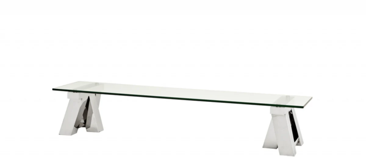 Art Deco luxury coffee table 190 x 45 x H. 36 cm - living room salon table - living room table furniture