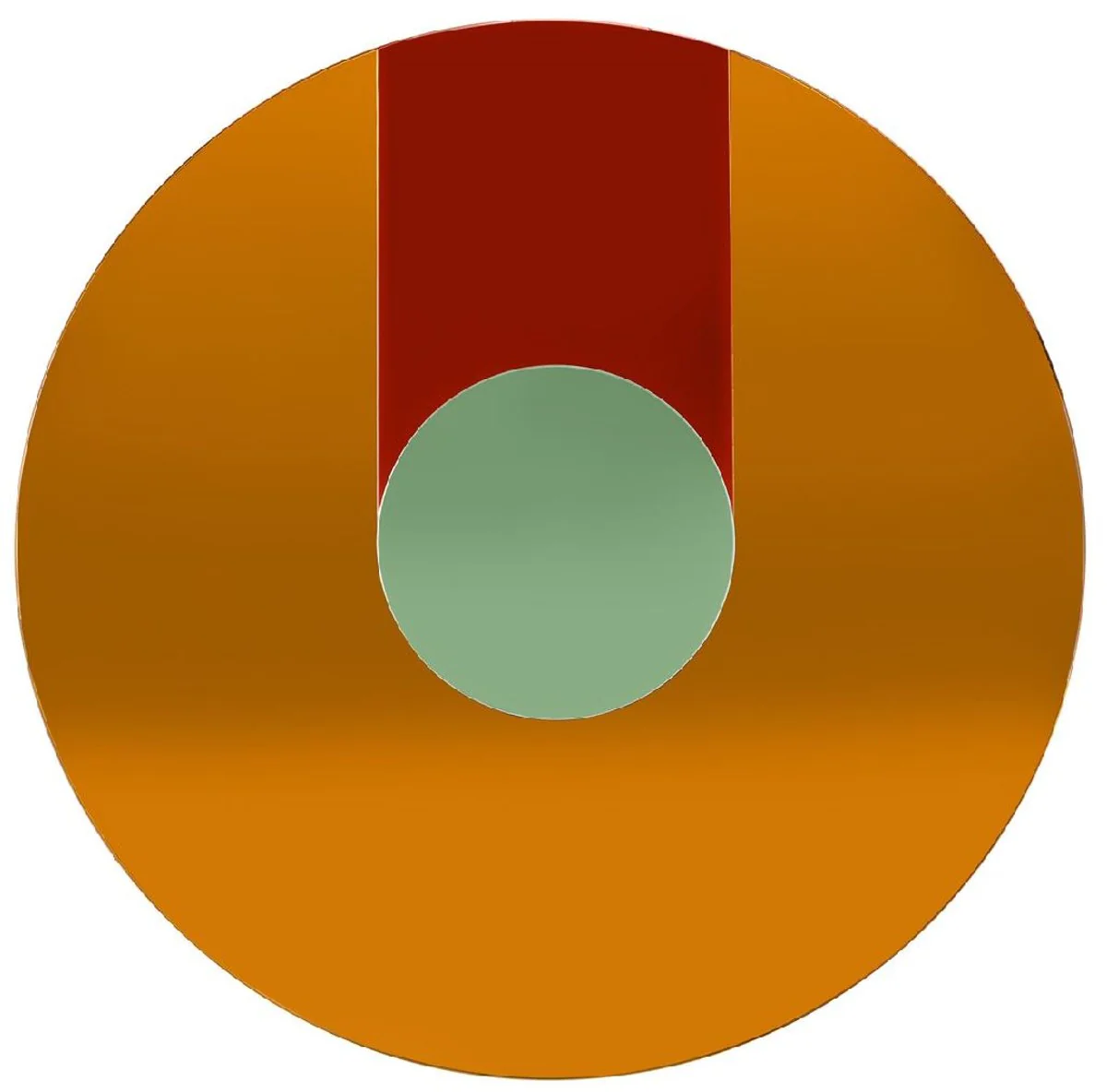 Designer mirror multicolored Ø 120 cm - wardrobe mirror - round living room wall mirror - designer furniture - luxury quality