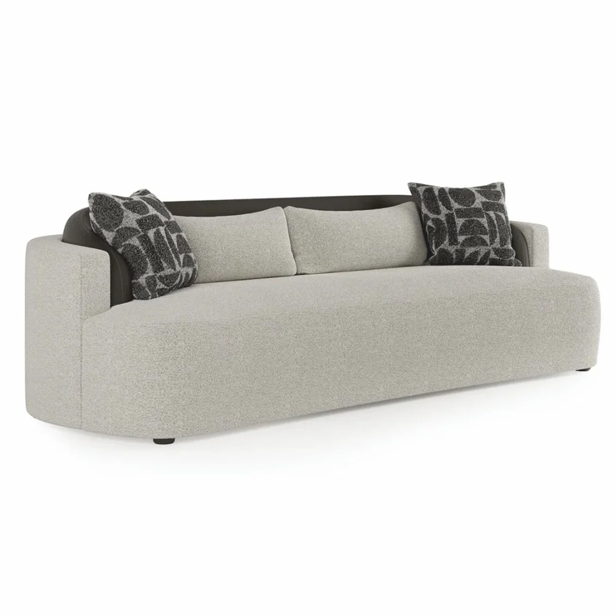 Luxus Sofa Grau / Schwarz 250 cm - Hotel & Wohnzimmer Möbel