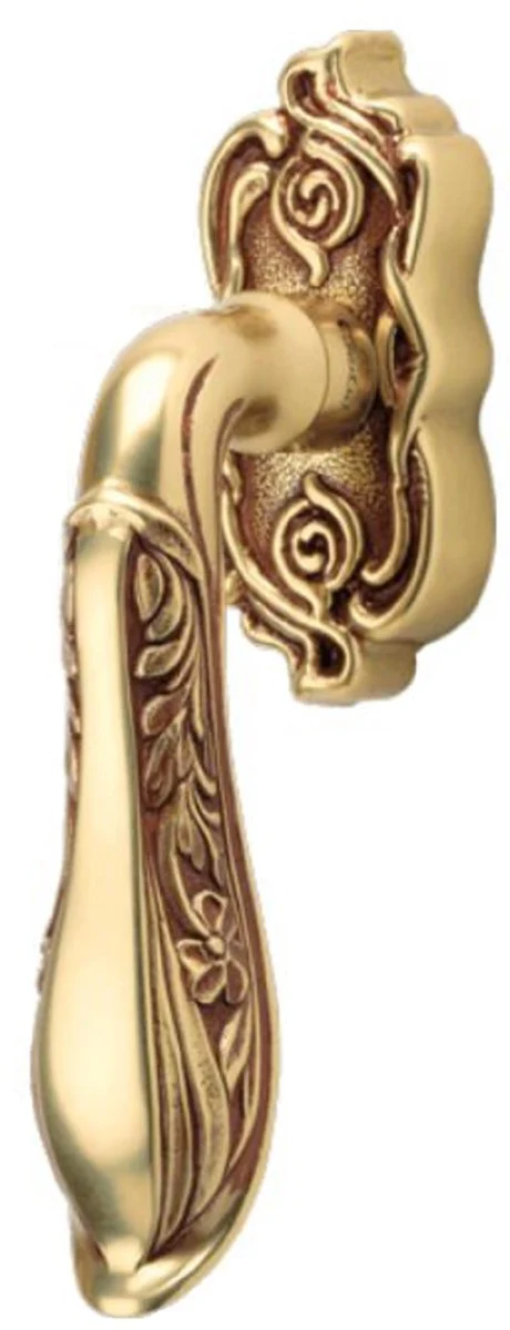 Art Nouveau window handle set French gold 3.6 x 16.2 cm - Elegant brass window handles - Baroque & Art Nouveau decorative accessories