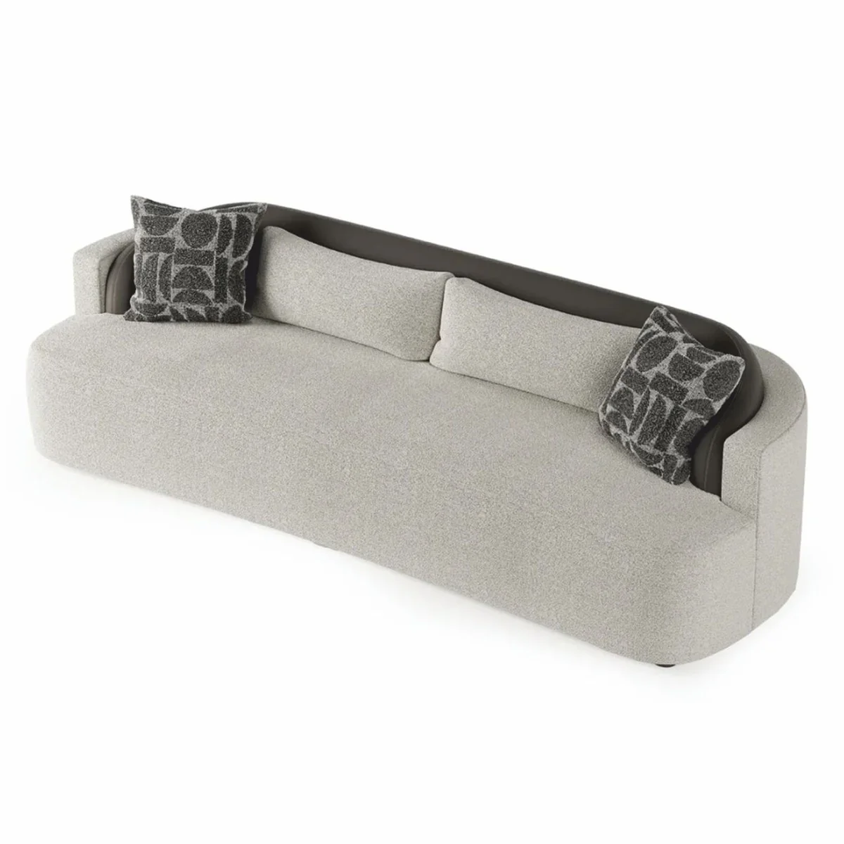 Luxury Sofa Gray / Black 250 cm - Hotel & Living Room Furniture