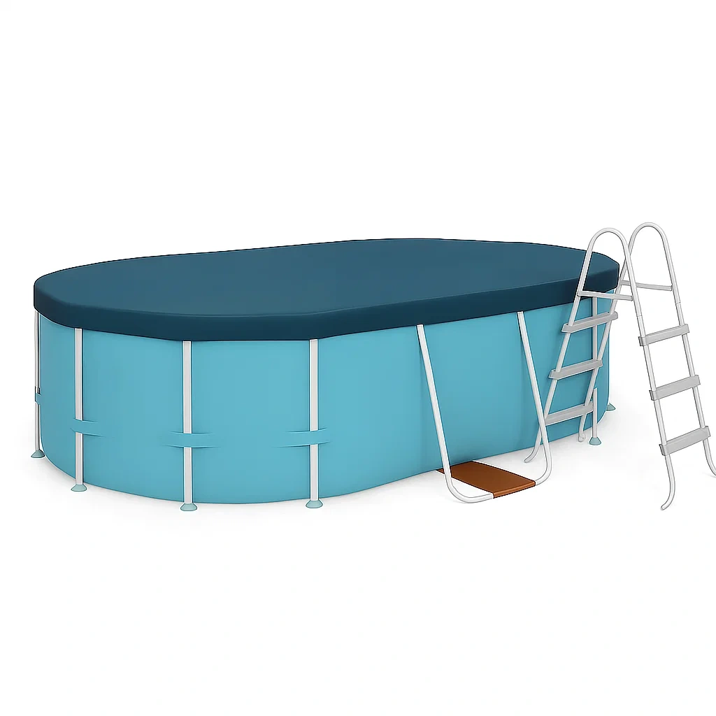 Abnehmbarer ovaler Pool 418x243x98 cm eSudbHr126Js
