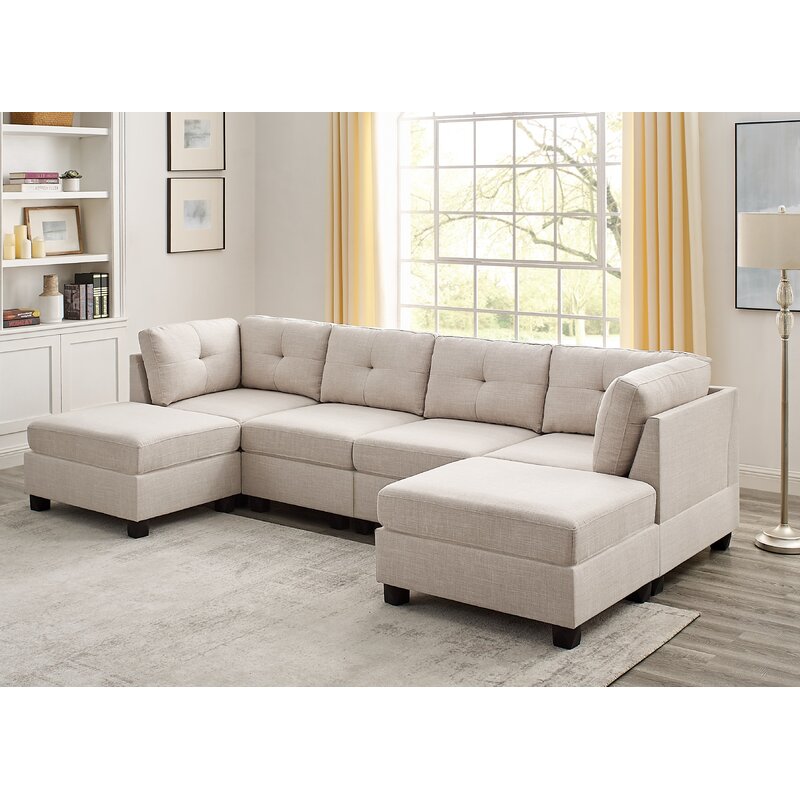 Chenault 92 Wide Reversible Modular Sofa & Chaise mit Ottoman