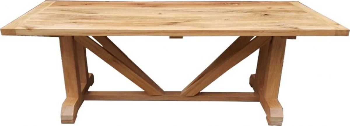 Luxury solid wood dining table solid oak 240cm Imperial - heavy version