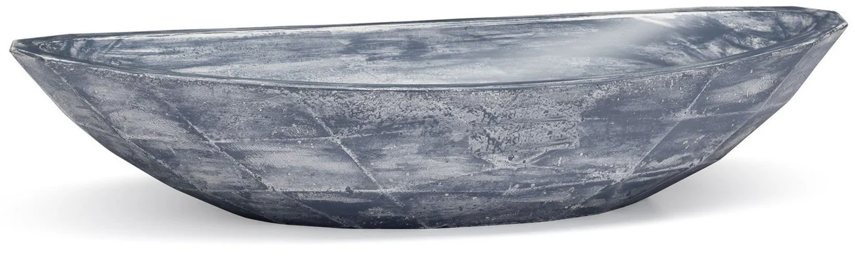 Luxury washbasin bowl gray / white 60.9 x 29.7 x H. 11.9 cm - Handmade concrete washbasin - Bathroom accessories - Luxury bathroom accessories