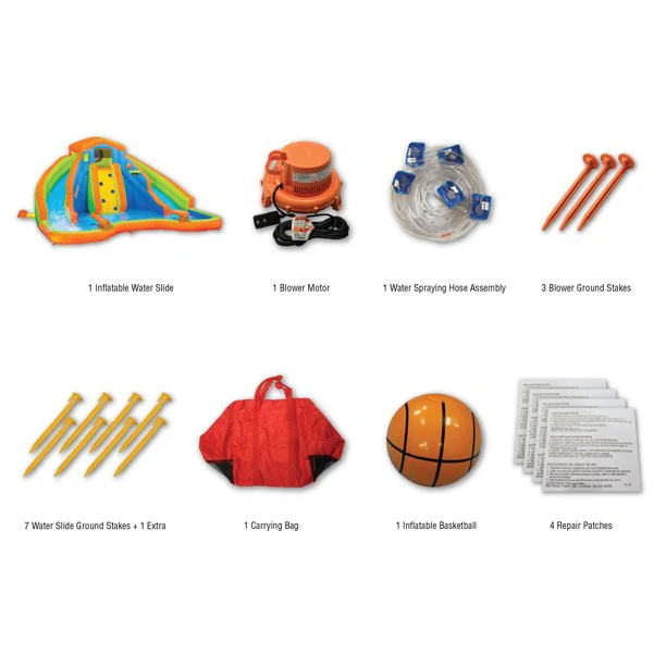 Banzai Adventure Club Aufblasbarer Wasserpark im Freien und Doppelrutschen, ab 5 Jahren, Unisex