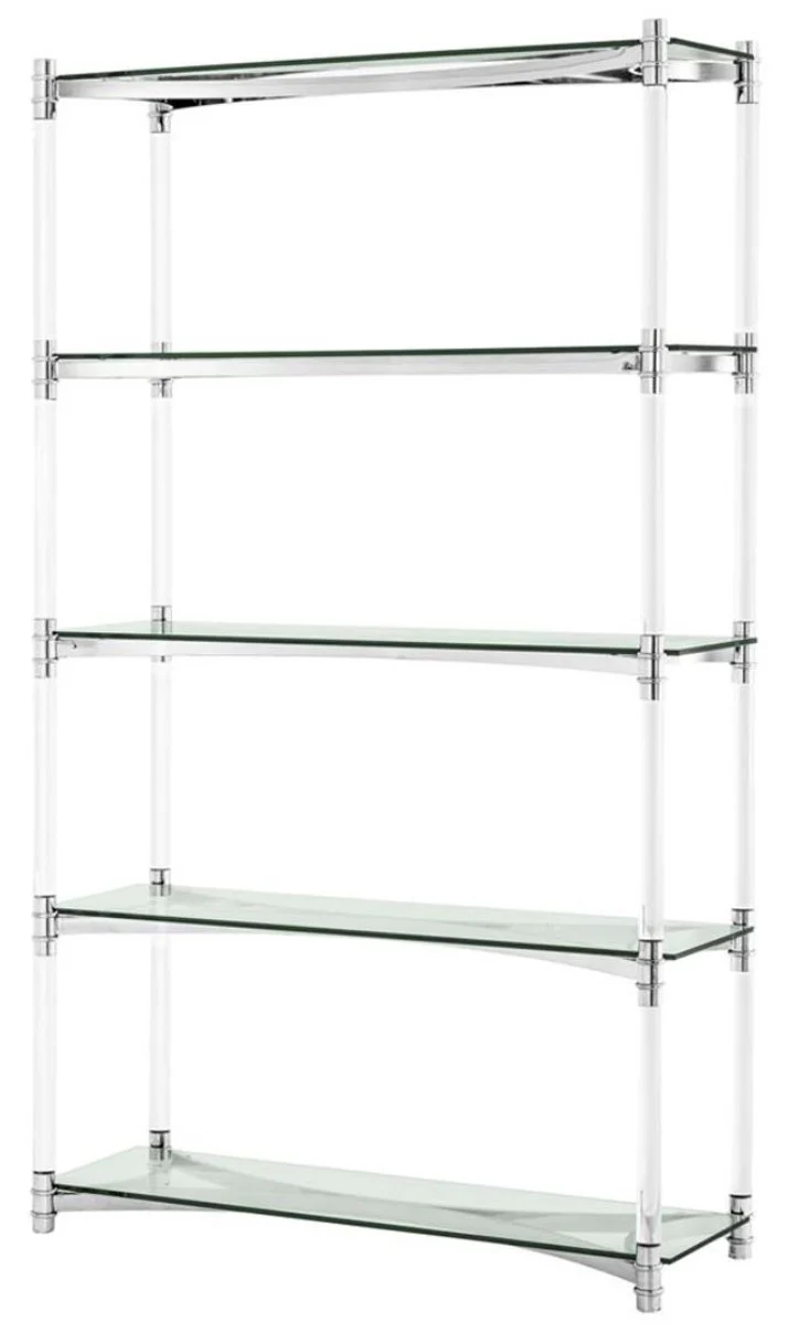 Living room cupboard / shelf cupboard silver 117 x 41 x H. 200 cm - luxury furniture