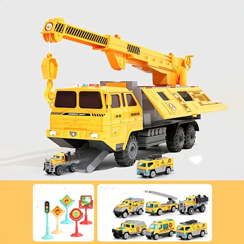 Großes Auto, Spielzeug, Junge, Kinder, Intelligenz, Bildung, Feuertechnik, Fahrzeug, Anzug, Multifunktionsbehälter, Rakete, Wasserstrahl