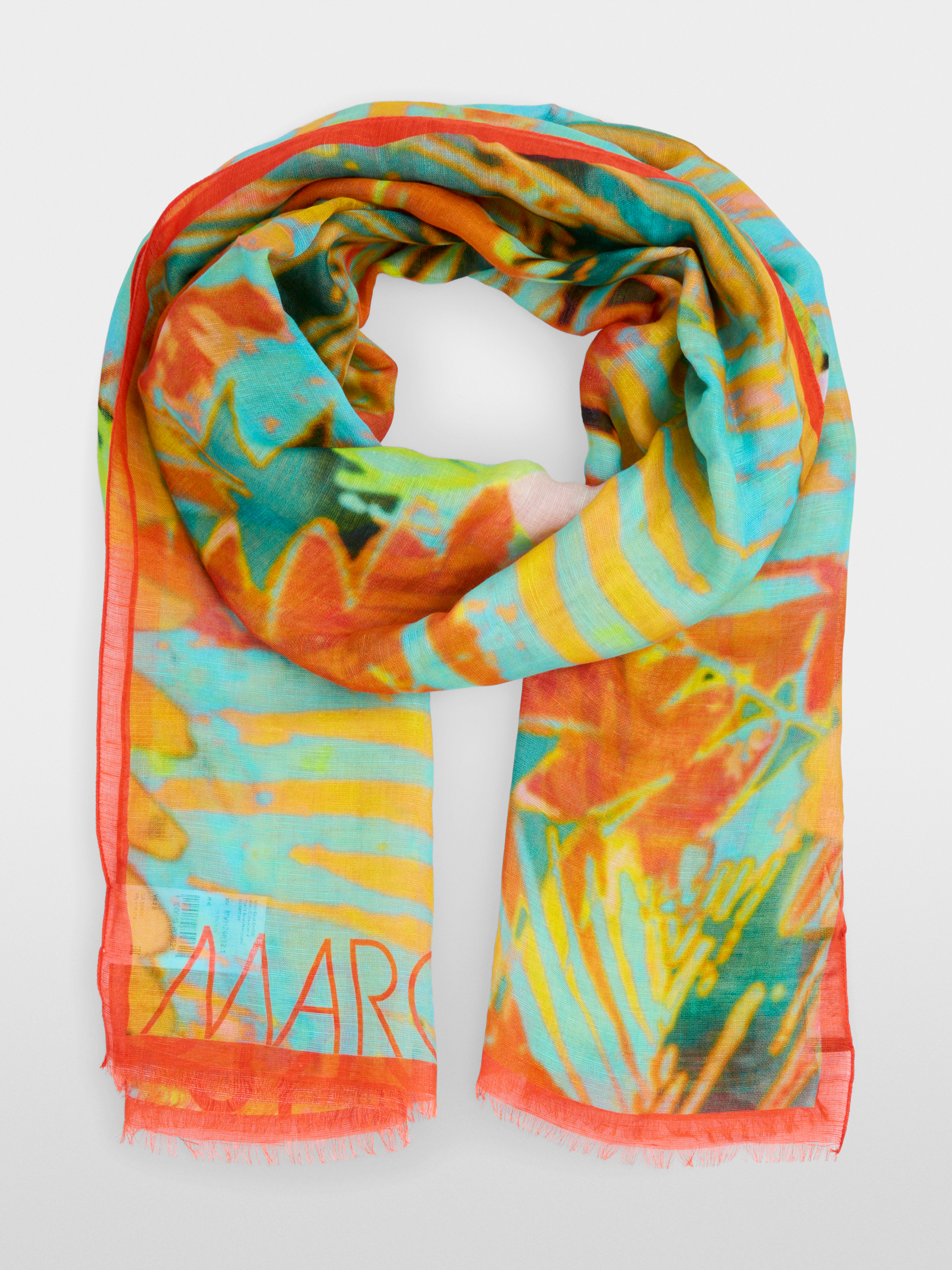 Marc-Cain Zarter gewebter Schal aus Leinen und Seide