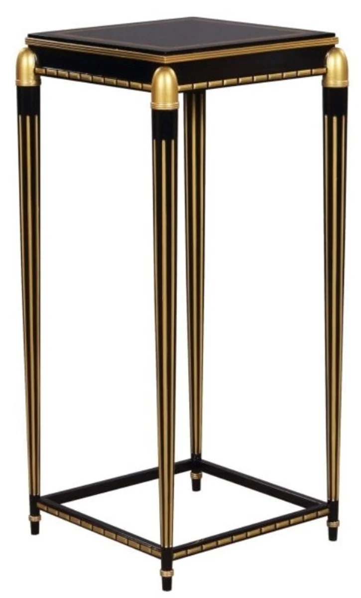 Luxury living room flower table black / gold 45 x 45 x H. 95 cm - luxury side table