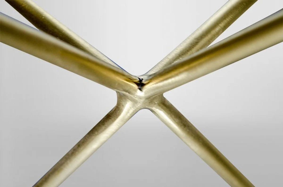 Art Deco side table gold metal / marble 35 x 35 cm - Art Nouveau table - furniture flower table