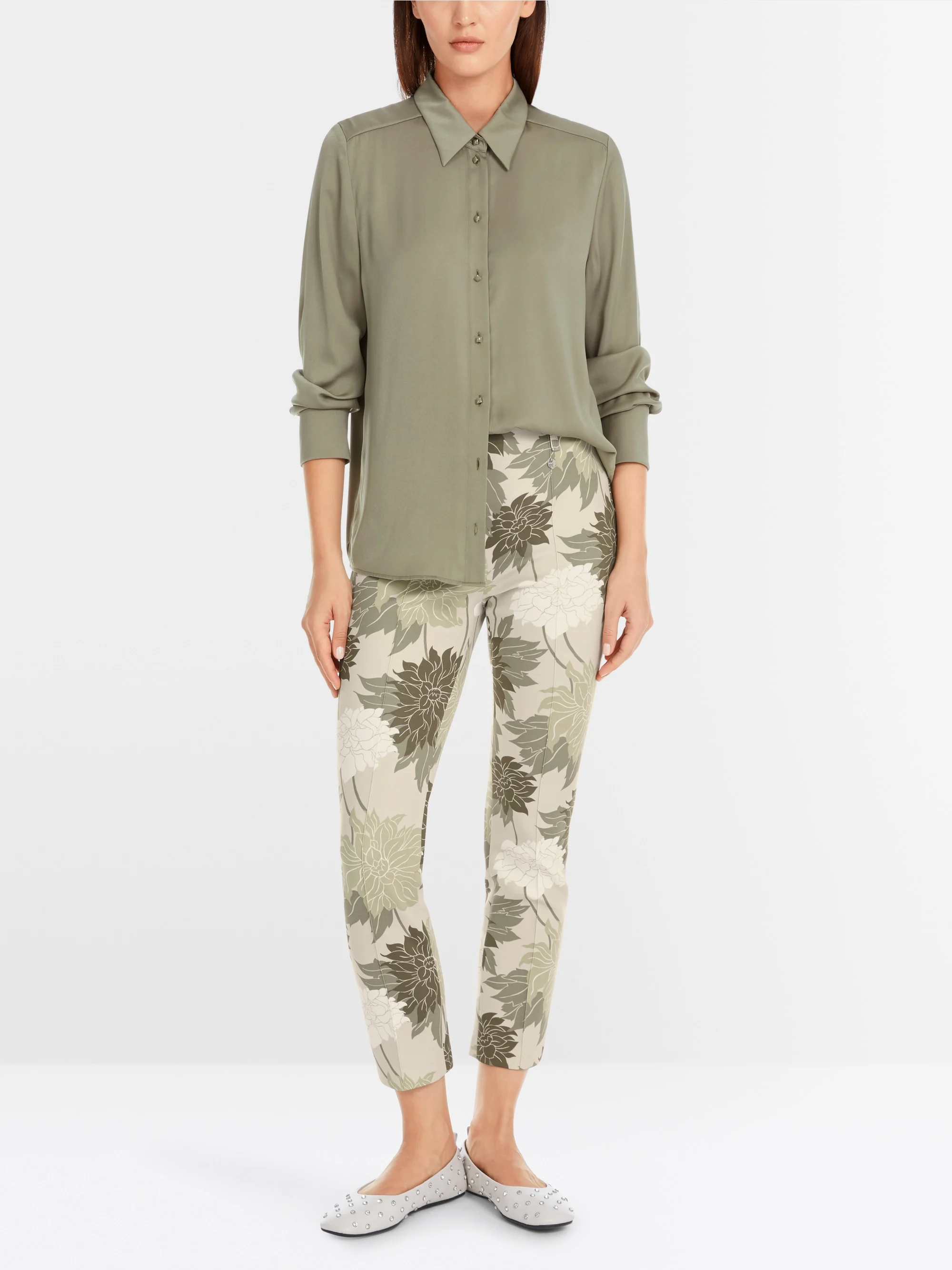 Marc-Cain Bluse aus Viskose-Crêpe