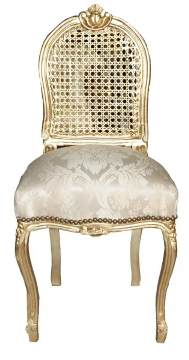 Baroque ladies chair gold pattern / gold - make-up chair
