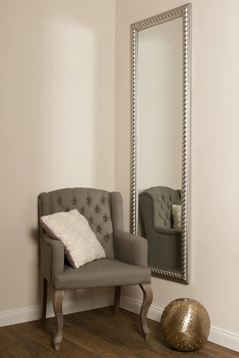 Baroque mirror / wall mirror antique silver 62 x H. 187 cm - Baroque furniture