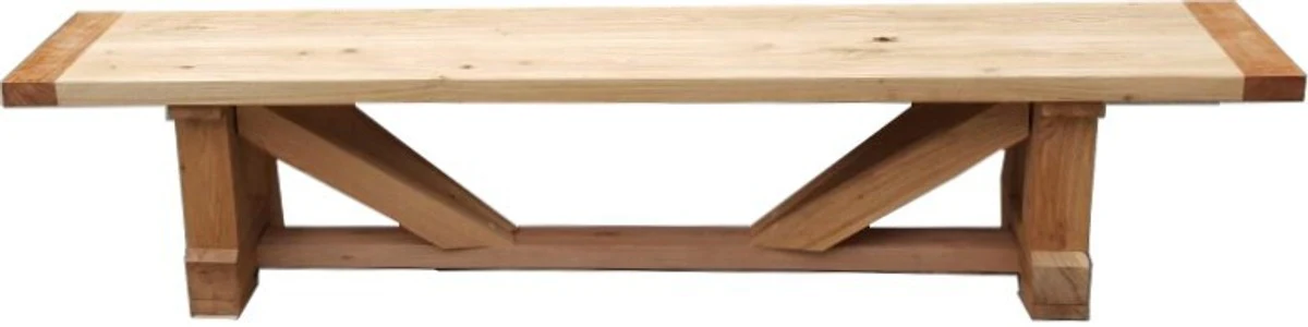 Luxury solid wood bench 230 cm Imperial for dining table solid oak - heavy version