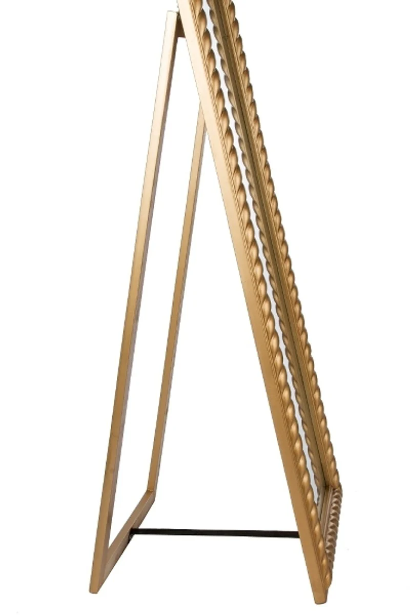 Baroque standing mirror gold with beautiful antique gold cord frame H. 180 cm - handmade