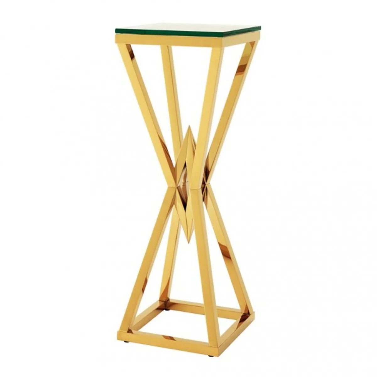 Luxury side table / column stainless steel gold finish 35 x 35 x H 101 cm - table furniture