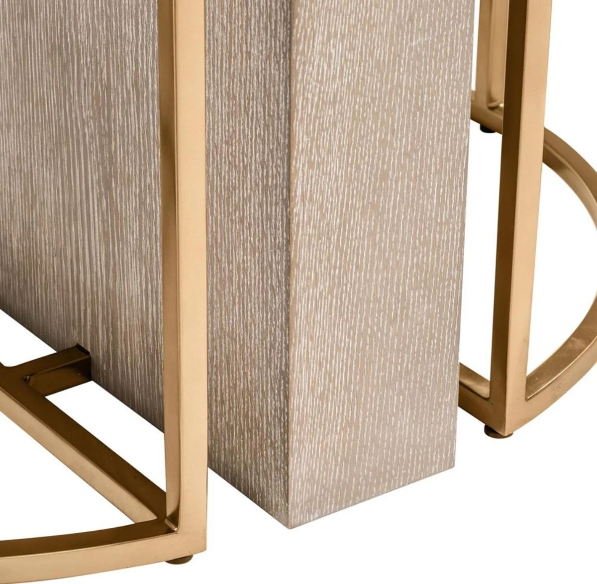 Luxury dining table brown / brass Ø 150 x H. 75 cm - luxury quality