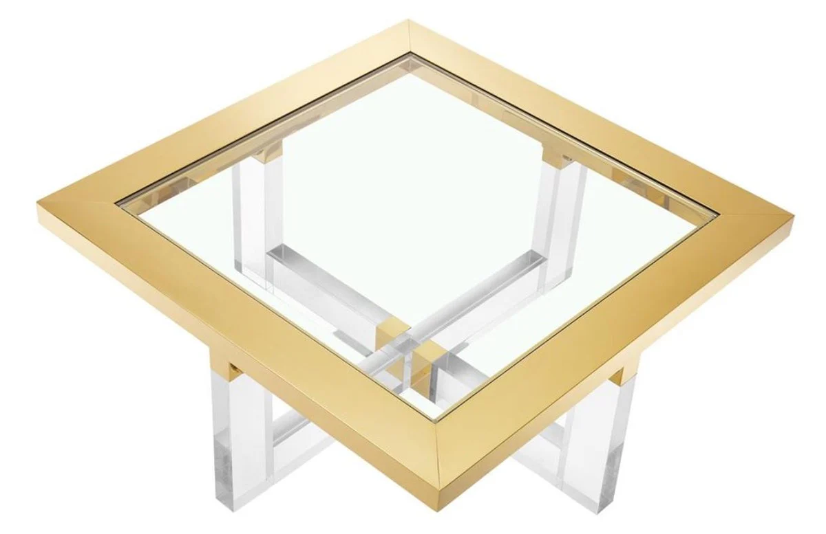 Luxury coffee table / living room table gold 100 x 100 x H. 43 cm - living room furniture