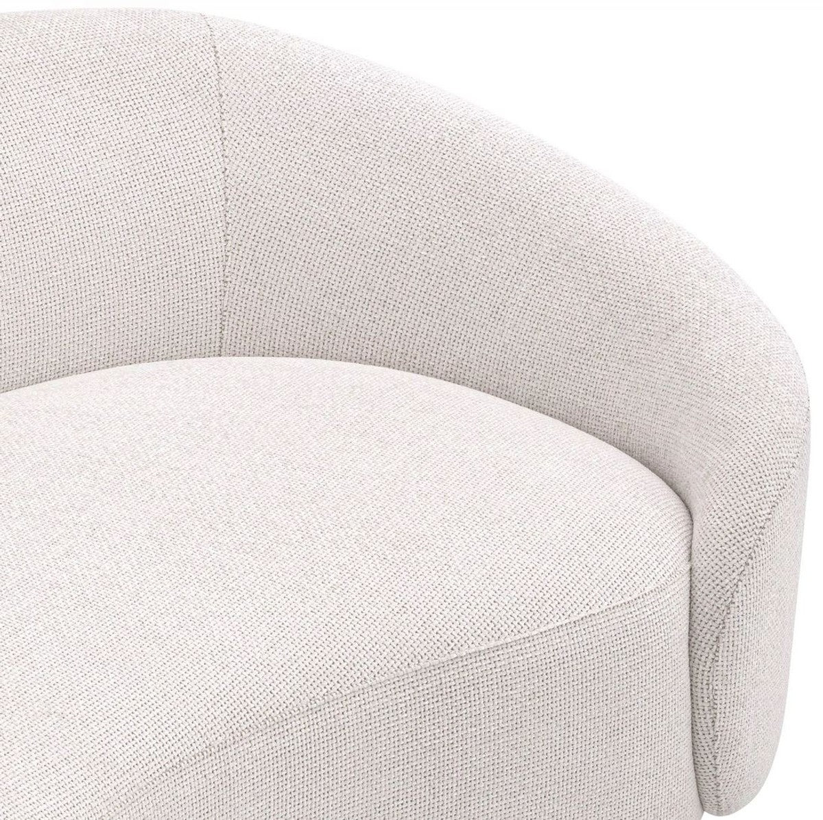 Luxury sofa white / black 230 x 113 x H. 70 cm - Curved living room sofa - Living room furniture - Living room furnishings - Luxury furniture - Luxury furnishings - Furniture luxury