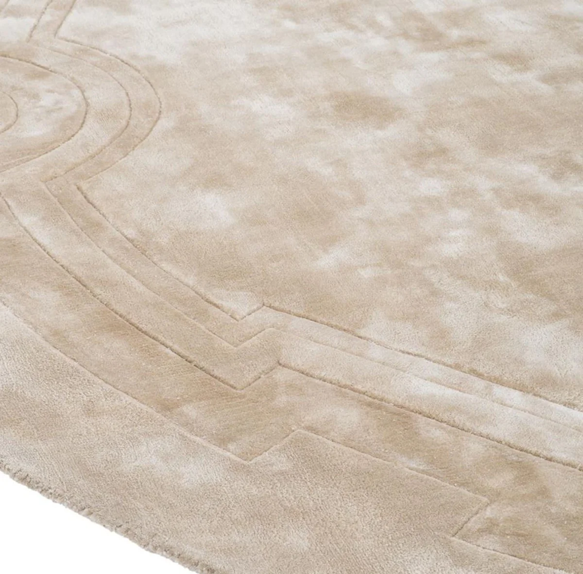 Luxus Designer Teppich Beige Durchmesser 280 cm - Limited Edition