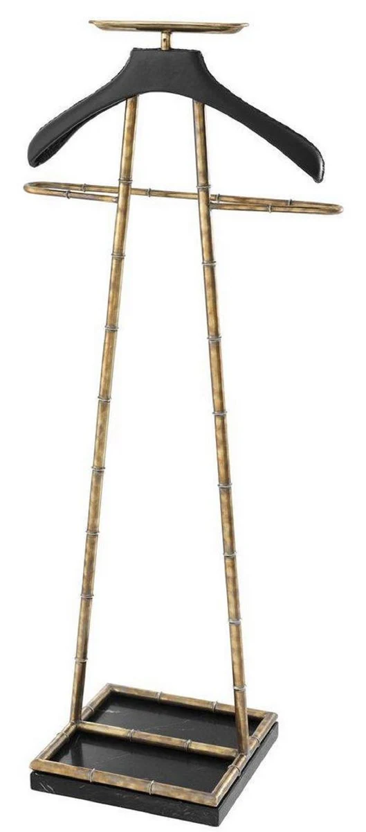 Luxury Dressboy Vintage Brass / Black 50.5 x 31 x H. 117 cm - Clothes Rack Coat Rack Suit Rack Mute Valet Valet - Luxury Accessories