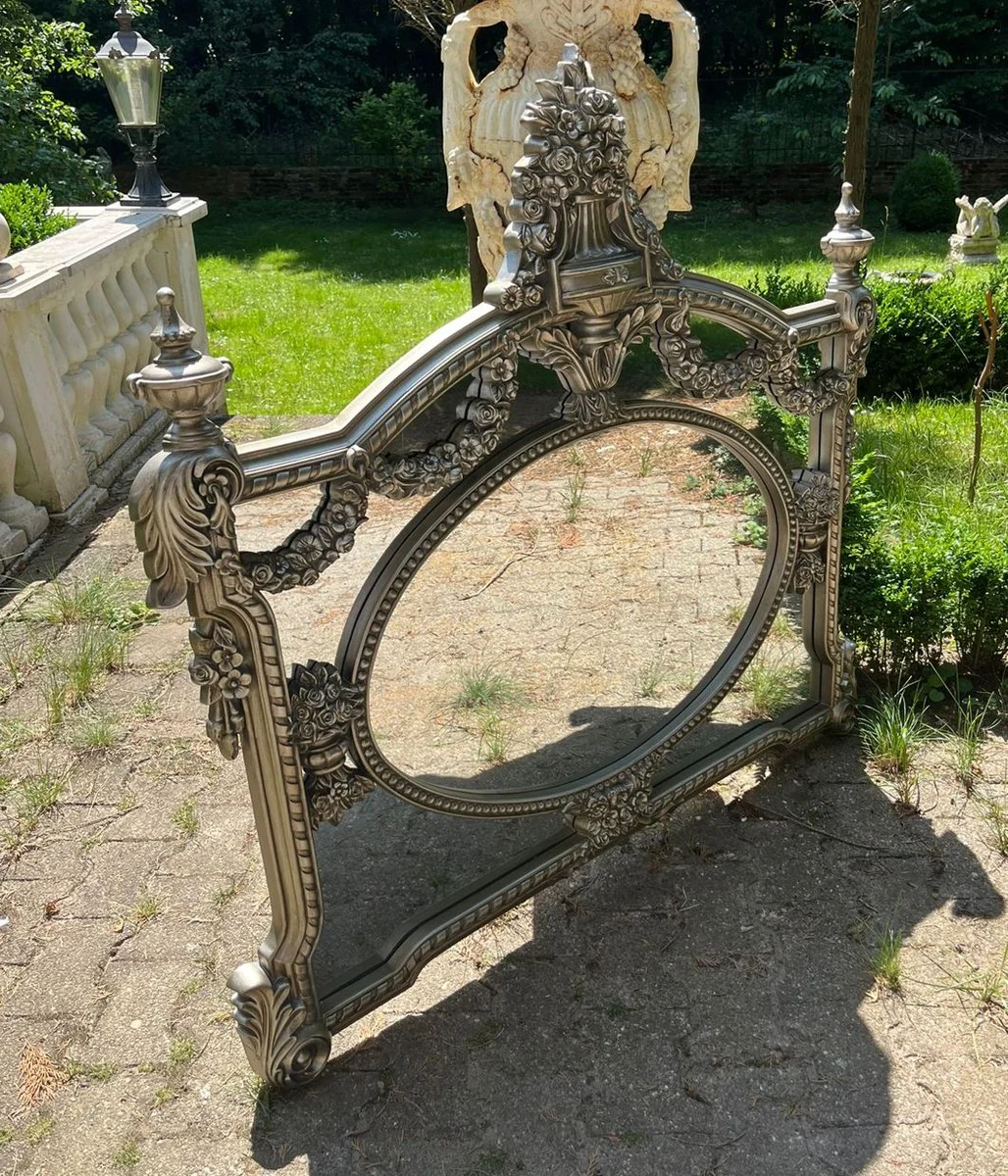Barock Spiegel Silber 131 cm - Prunkvolle Barockstil Möbel