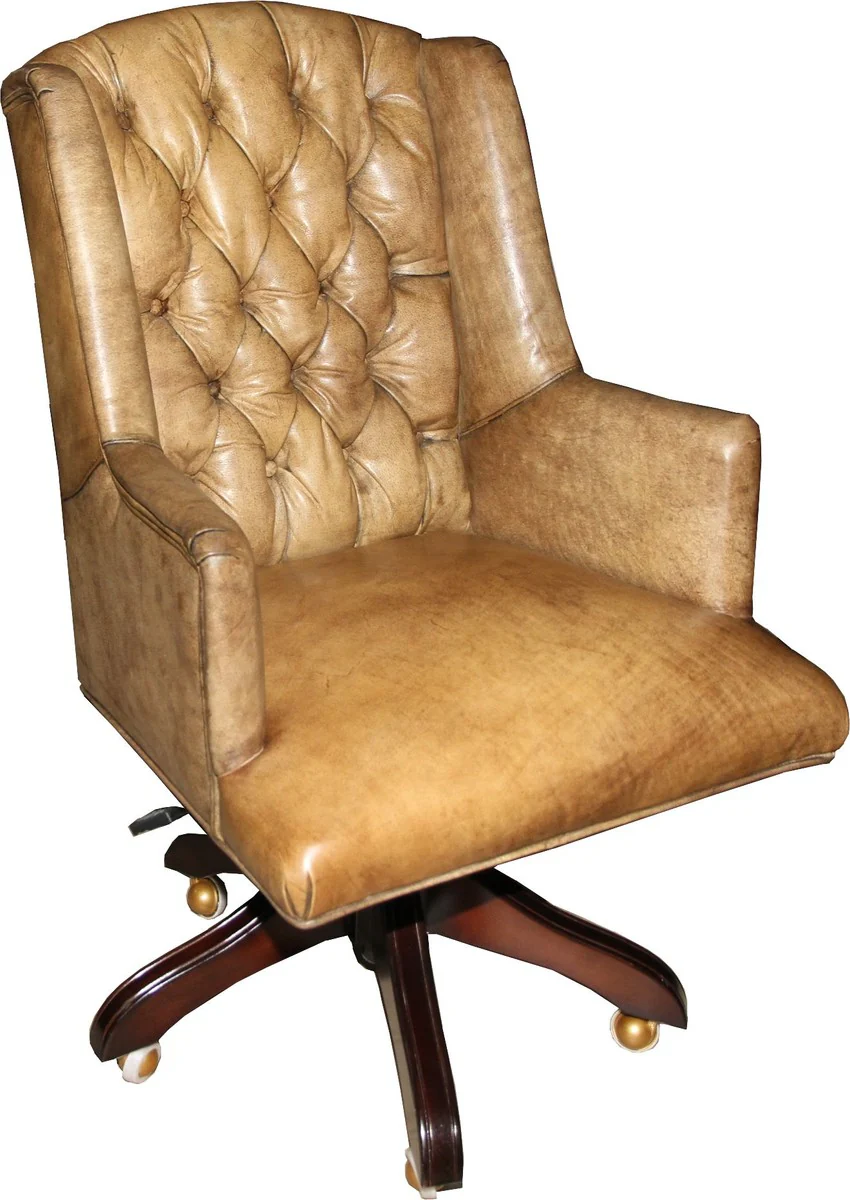 Luxury genuine leather executive chair office chair light brown swivel chair desk chair - executive office