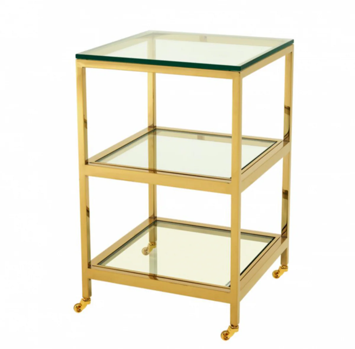 Luxury Art Deco designer side table gold 45 x 45 x H. 71 cm - designer side table furniture