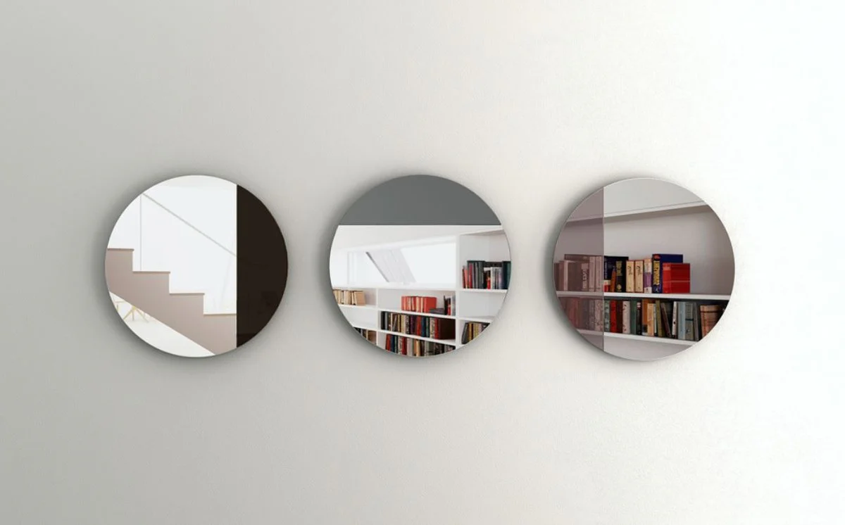 Luxury mirror black Ø 58 cm - designer furniture & accessories