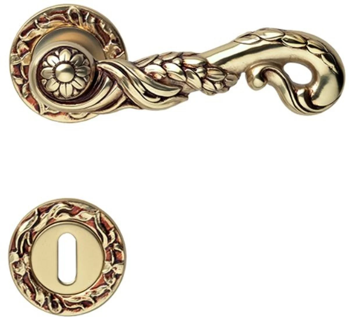 Baroque door handle set French gold 14 x H. 5.3 cm - decorative accessories in the baroque style