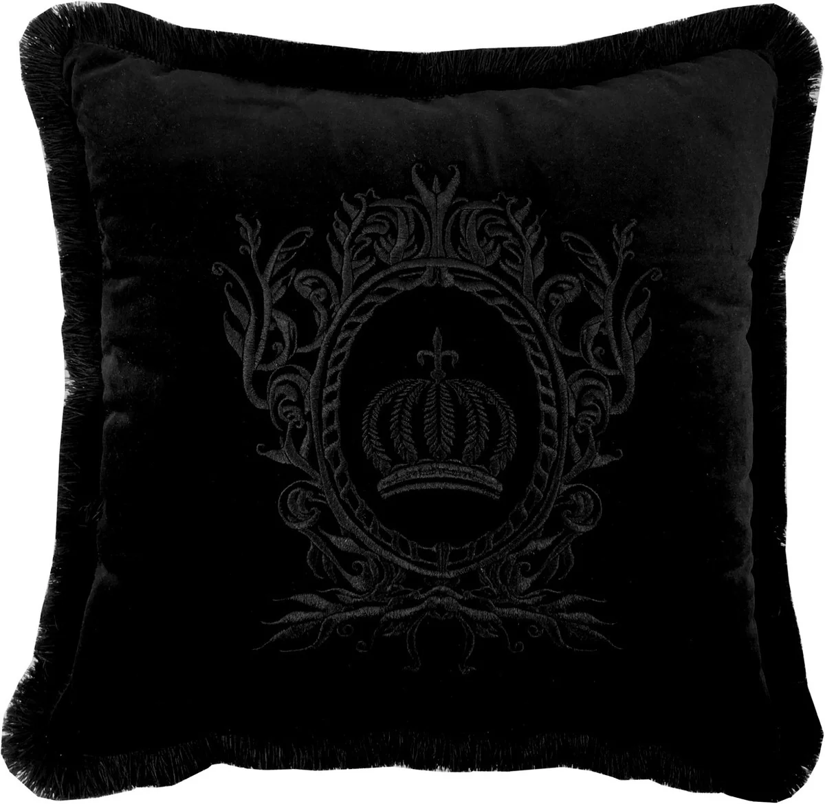 Harald Glööckler luxury decorative cushion Pompöös by black / black - Glööckler cushion