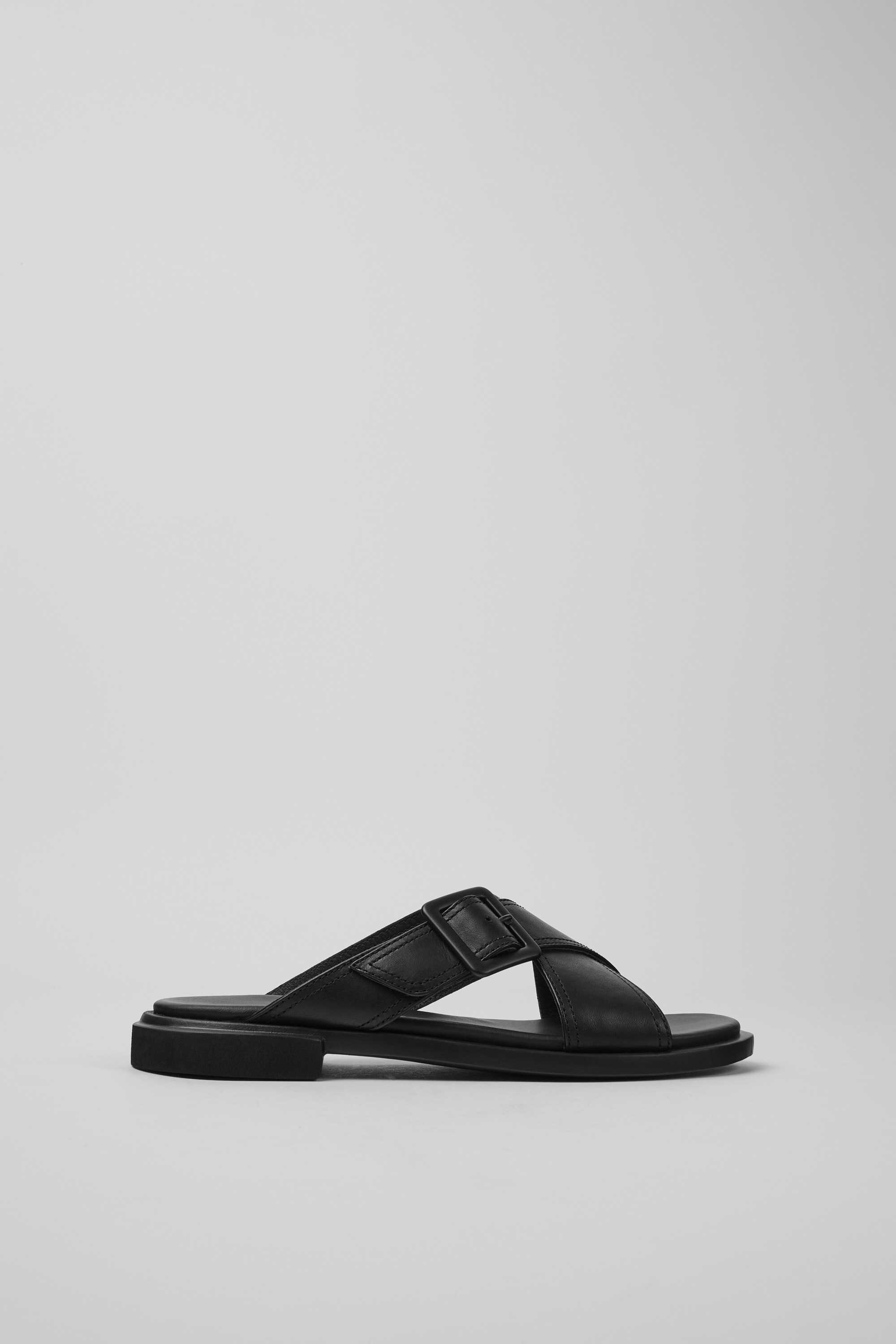 Edy - Schwarze Leder Sandalen für Damen