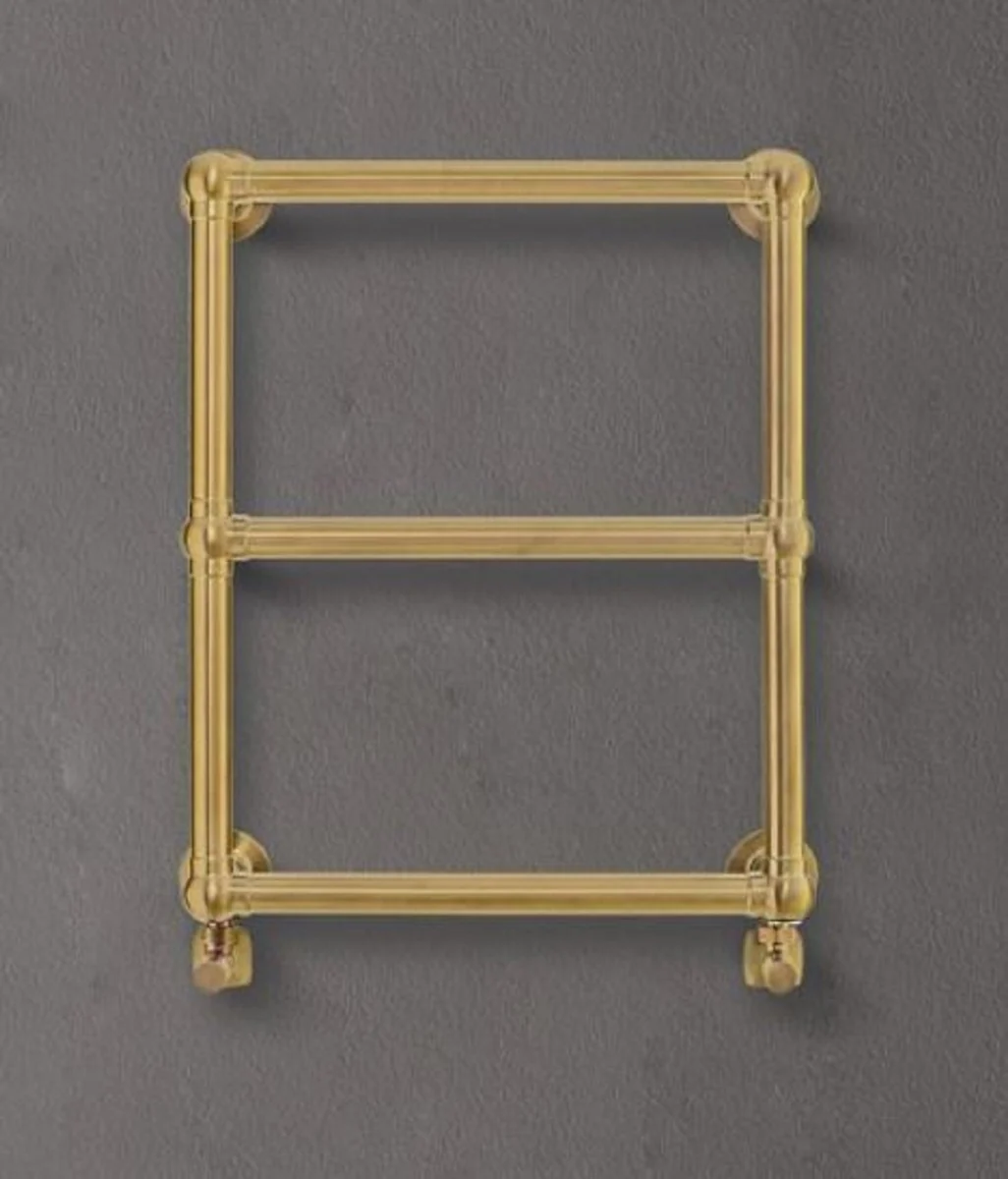 Luxury bathroom towel warmer brass 49.4 x 14.5 x H. 60 cm - Electric towel warmer - Stainless steel towel radiator - Luxury bathroom accessories