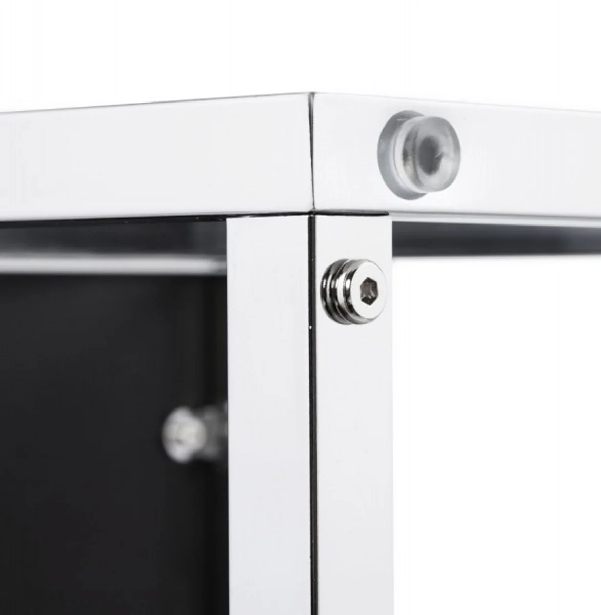 Designer side table black / chrome 42 x 42 x 44 cm - table - hotel cafe restaurant practice law firm furnishings