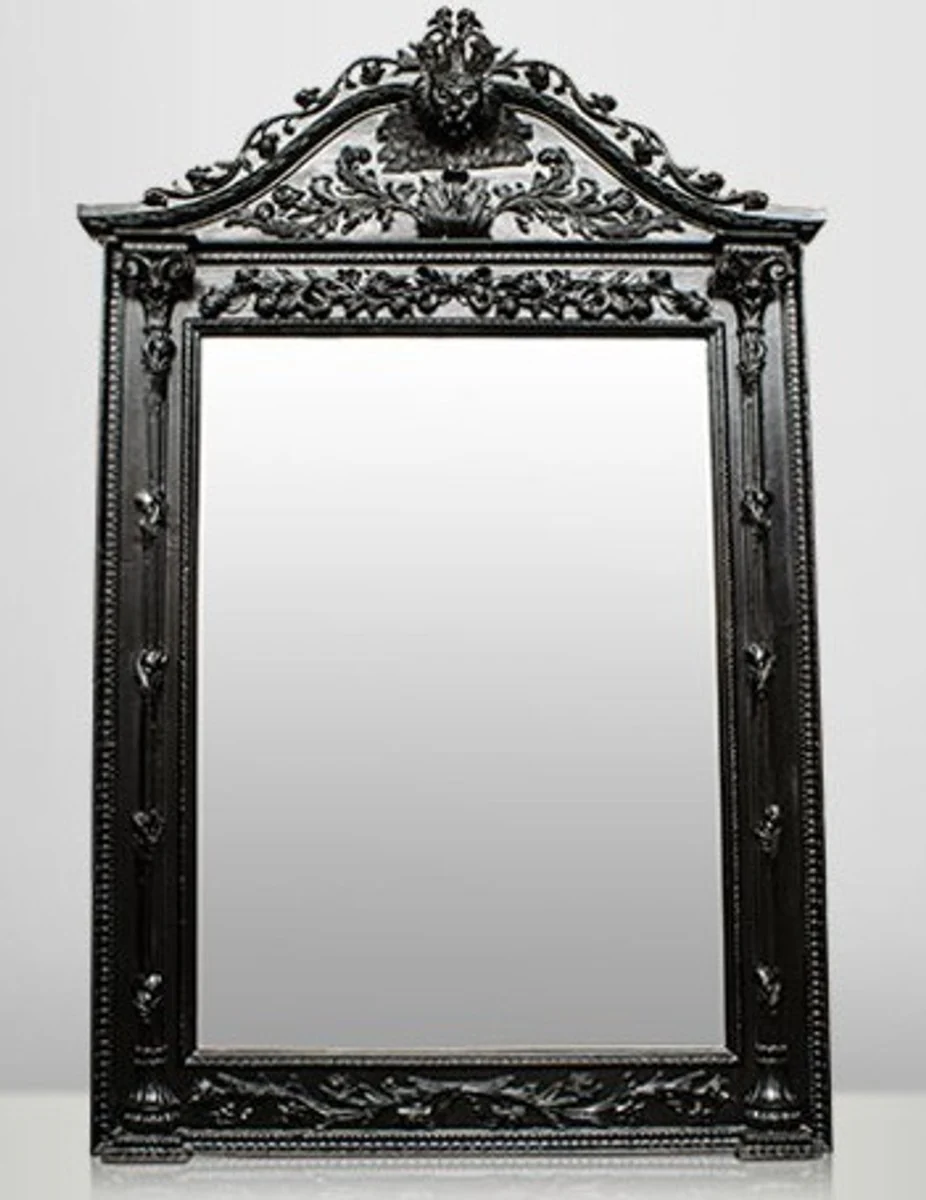 Gigantic baroque mirror lion black H 270 cm W 165 cm - noble & magnificent