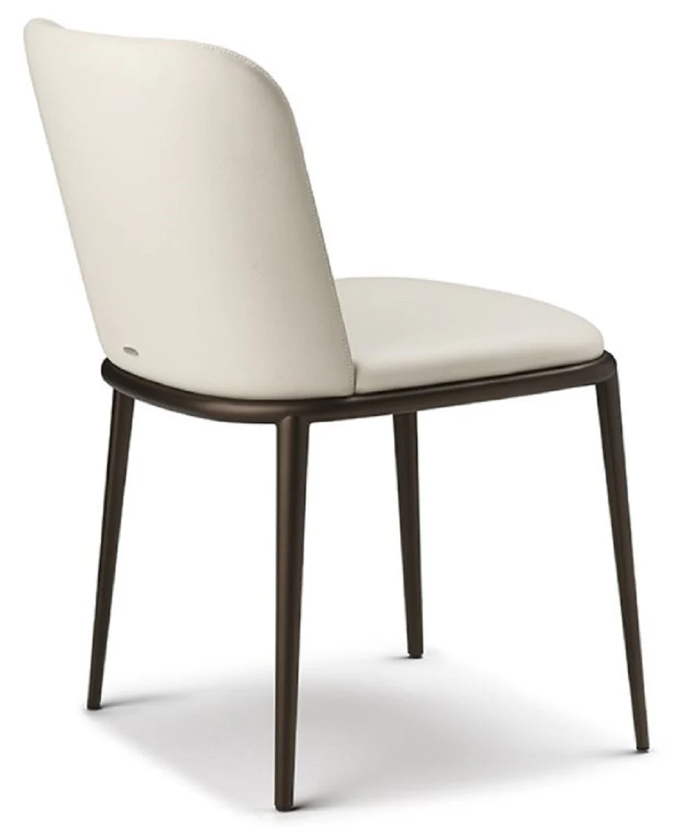 Luxury Dining Room Chair Set of 8 Cream / Black - Luxury Dining Room & Restaurant Furniture - Luxury Quality - Made in Italy