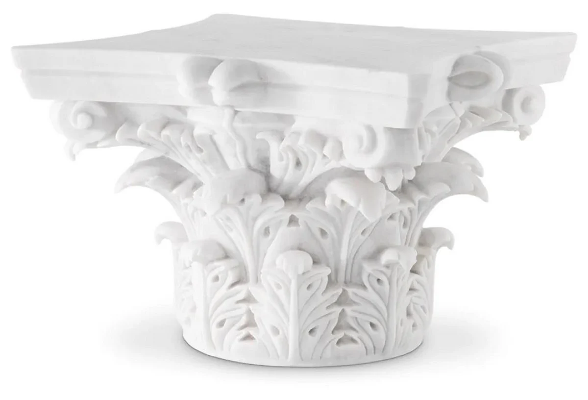 Luxury Baroque Marble Coffee Table White - Handcrafted Baroque Style Marble Living Room Table - Magnificent Luxury Baroque Marble Living Room Furniture