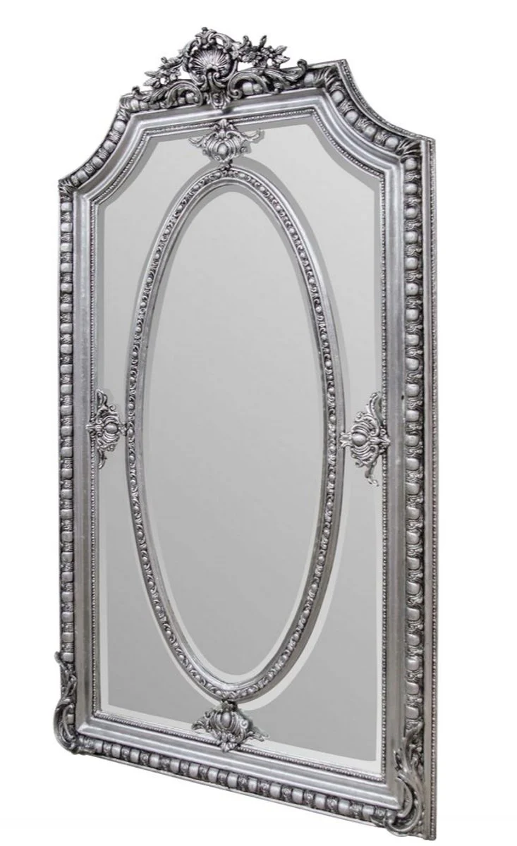 Antique style mirror / wall mirror silver 118 x H. 207 cm - Baroque living room furniture