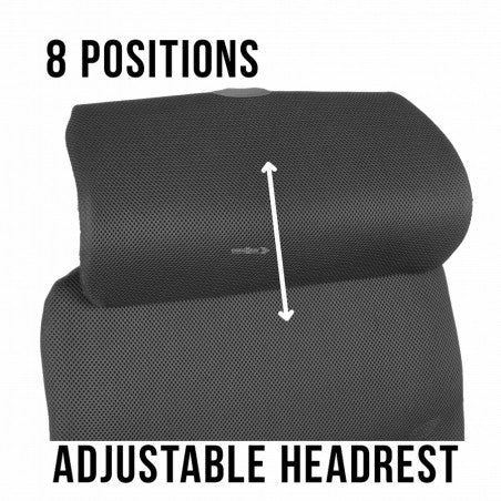 Brunner ARAVEL H2L dark gray - High folding chair with headrest