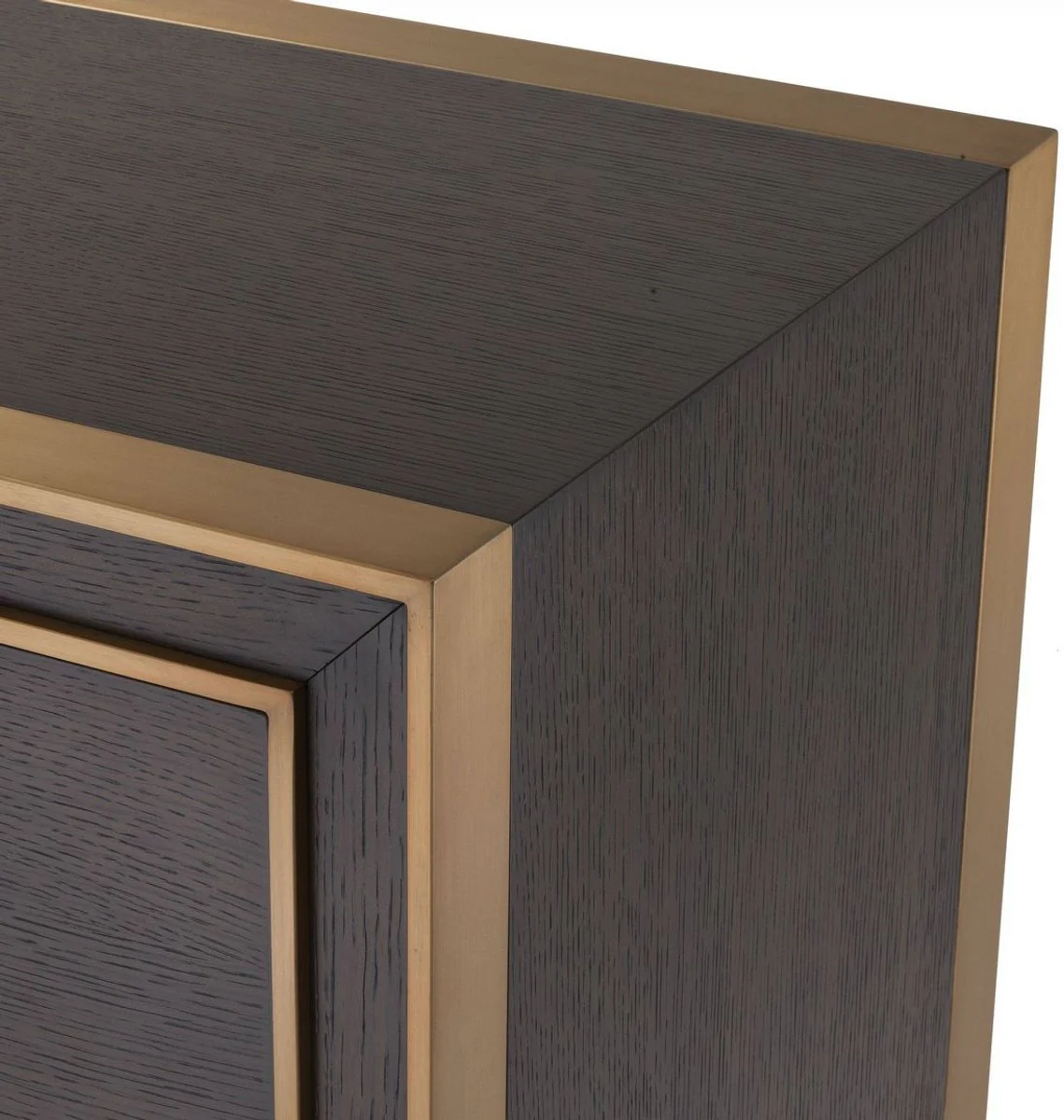 Luxury bedside table brown / brass 76 x 48.5 x H. 61.5 cm - Side table with 2 drawers - Luxury bedroom furniture