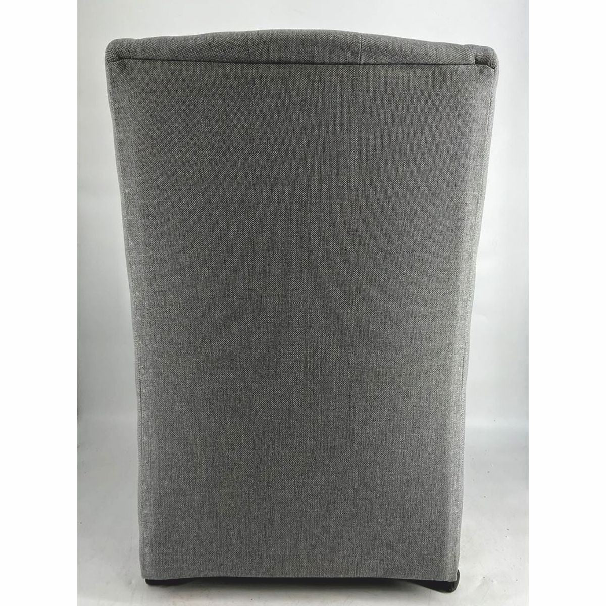 Chesterfield dining chair / office chair with armrests and wheels gray